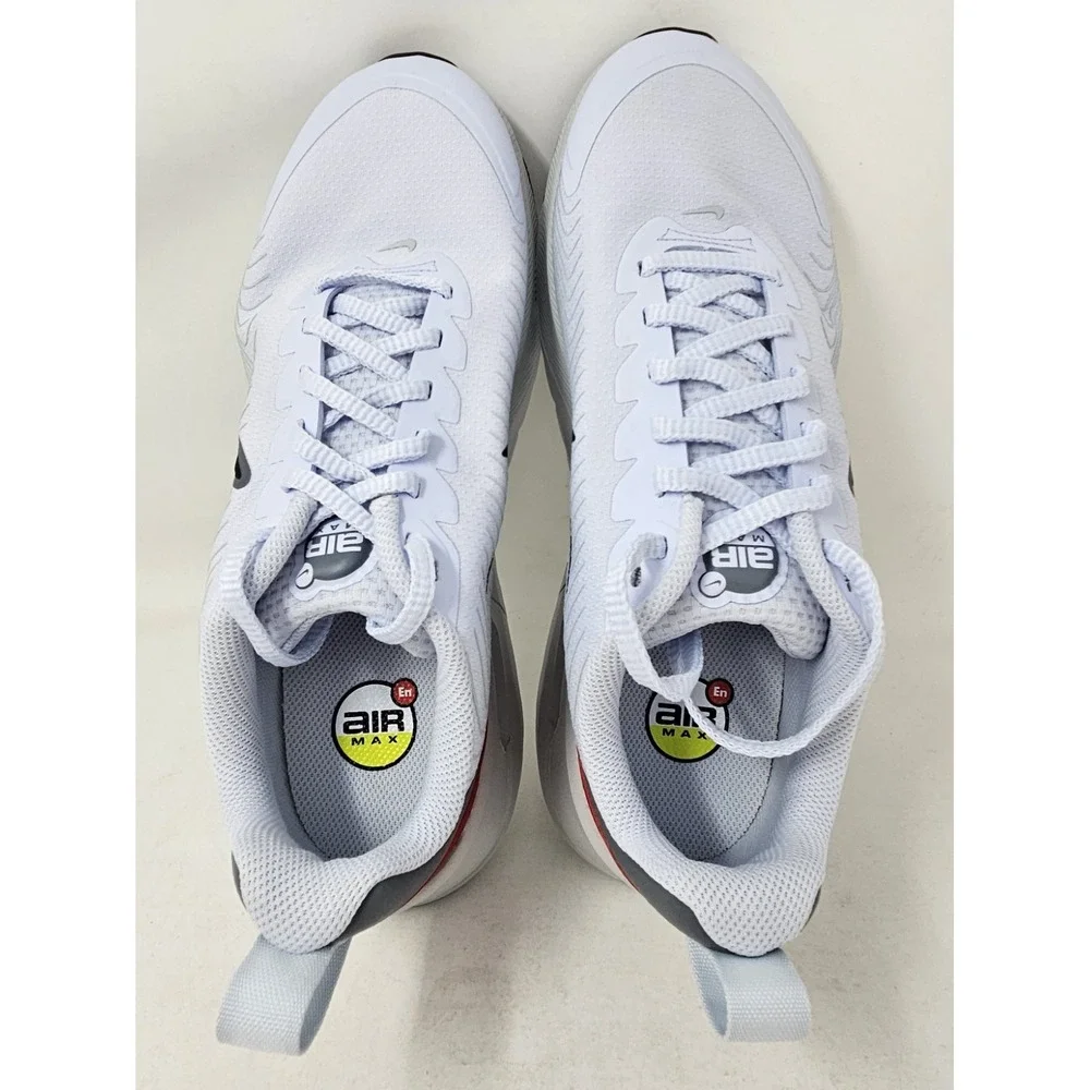 Nike Air Max Nuaxis Running Shoes FD4329-002 Men's Size 8.5M White/Gray/Red EUC!
